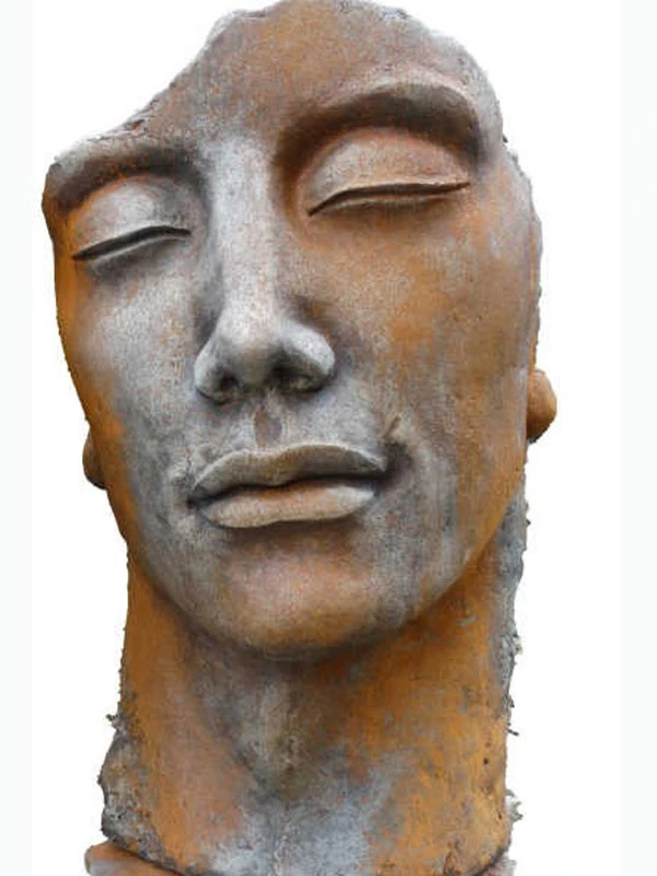 Betonbüste - Gesicht 'Mann' Mit Rosteffekt - Skulptur - XXL-Produkt 1 Betonbüste - Gesicht 'Mann' Mit Rosteffekt - Skulptur - XXL-Produkt