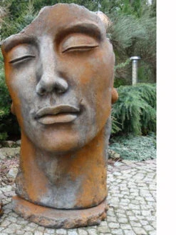 Betonbüsten-Set - Gesicht 'Frau' Und 'Mann' Mit Rosteffekt - Skulpturen - XXL-Produkt -Gartenwelt Angebote Store mann rost stimmung neu 1280x1280 1